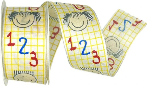 Stuha taftová ABC 40mm x 2m