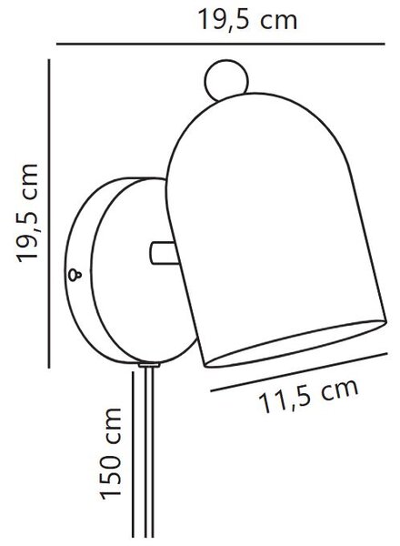 Nordlux Gaston nástěnné svítidlo 1x15 W hnědá 2412671018