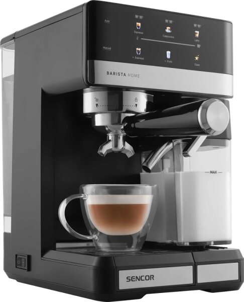 Sencor - Pákový kávovar espresso 1350W/230V černá/matný chrom
