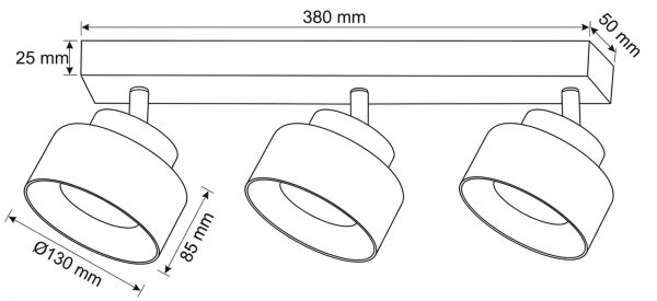 Brilagi - LED Bodové svítidlo AURA LUX 3xGX53/30W/230V černá/zlatá