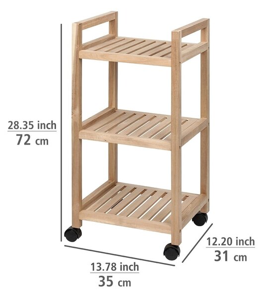 Koupelnový regál v přírodní barvě 35x72 cm Acina – Wenko