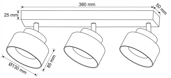 Brilagi - LED Bodové svítidlo AURA LUX 3xGX53/30W/230V černá/kouřová