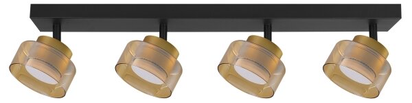 Brilagi - LED Bodové svítidlo AURA LUX 4xGX53/30W/230V černá/zlatá