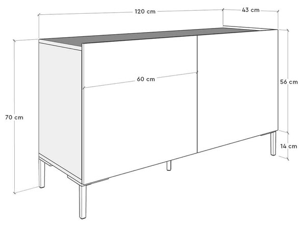 TV stolek/skříňka Hyada (přírodní)