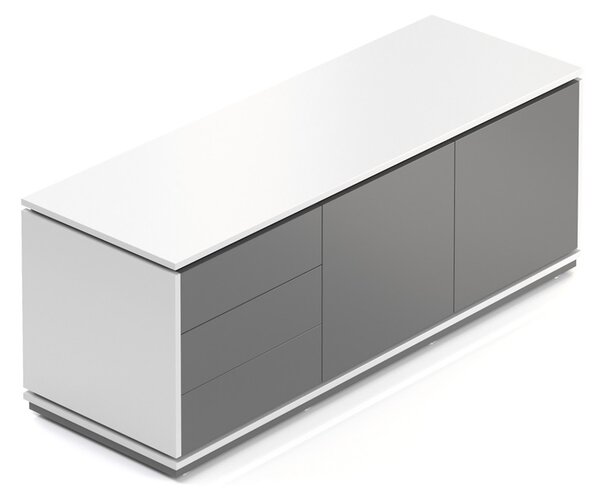 Kontejner Creator 153,6 x 53,6 cm, 3-modulový, antracit / bílá