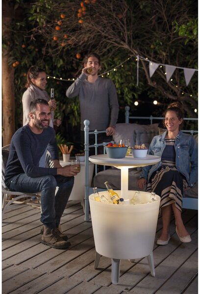 Kulatý zahradní stolek se zásobníkem na led 49.5x49.5 cm Illuminated cool – Keter