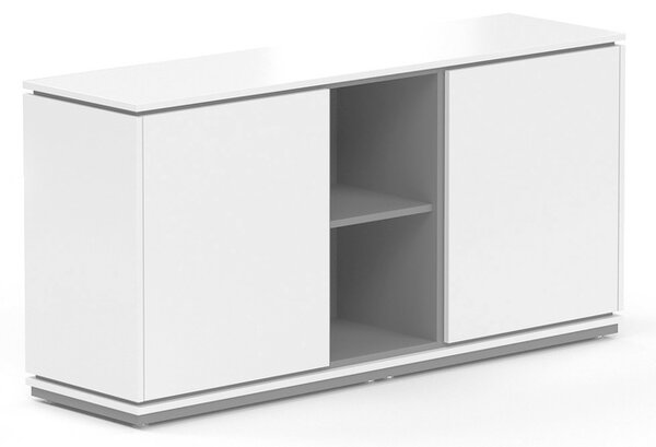 Nízká skříň Creator 162,8 x 44,5 x 80,3 cm, antracit / bílá