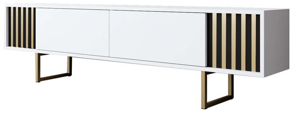 TV stolek/skříňka Goldise (bílá + zlatá). Akce -10%. 1121625