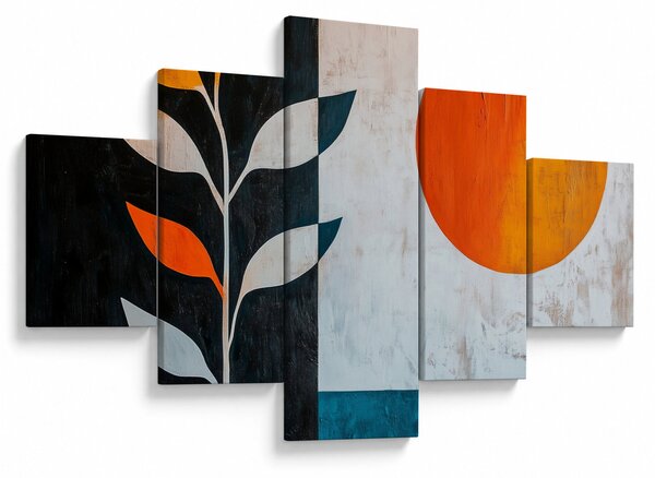 Obraz - Abstrakce rostliny a slunce (125x70 cm)