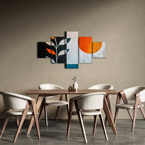 Obraz - Abstrakce rostliny a slunce (125x70 cm)