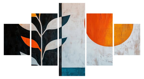 Obraz - Abstrakce rostliny a slunce (125x70 cm)