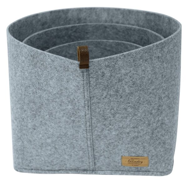Šedý textilní organizér Wenko Felt, 24 x 16 cm
