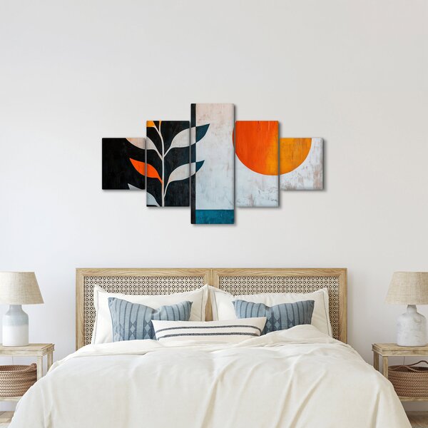 Obraz - Abstrakce rostliny a slunce (125x70 cm)