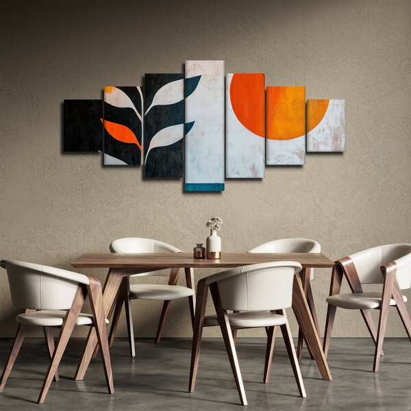 Obraz - Abstrakce rostliny a slunce (210x100 cm)