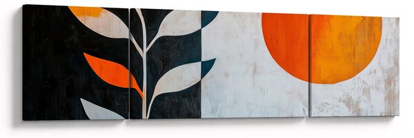 Obraz - Abstrakce rostliny a slunce (170x50 cm)
