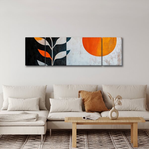 Obraz - Abstrakce rostliny a slunce (170x50 cm)