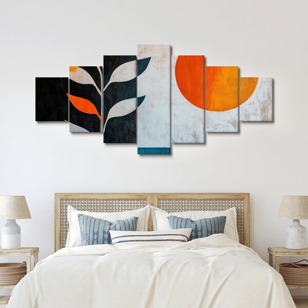 Obraz - Abstrakce rostliny a slunce (210x100 cm)