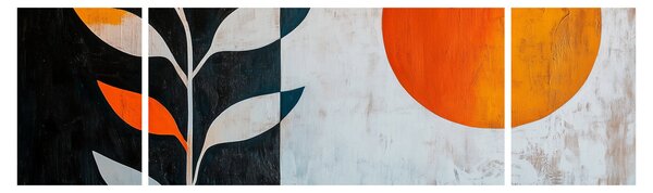 Obraz - Abstrakce rostliny a slunce (170x50 cm)