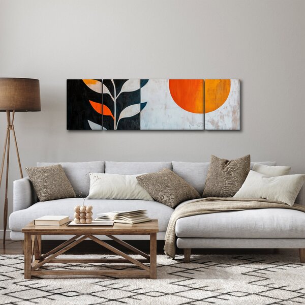 Obraz - Abstrakce rostliny a slunce (170x50 cm)