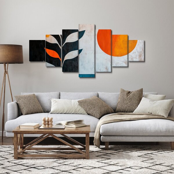 Obraz - Abstrakce rostliny a slunce (210x100 cm)