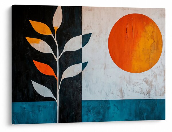 Obraz - Abstrakce rostliny a slunce (70x50 cm)