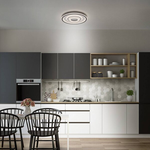 OSRAM LED stropní svítidlo ORBIS CRISTALLY, bílé, Ø 43 cm,, Bílá / opál, Obývací pokoj / jídelna, Hliník, Moderní