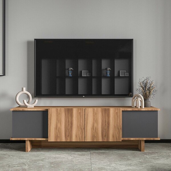 TV stolek/skříňka Didus (antracit + ořech). Akce -15%