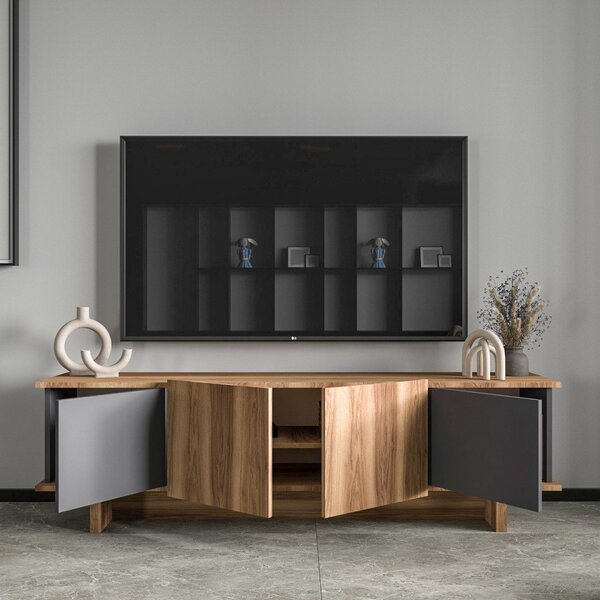 TV stolek/skříňka Didus (antracit + ořech). Akce -15%