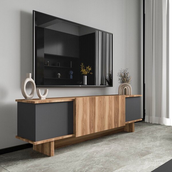 TV stolek/skříňka Didus (antracit + ořech). Akce -15%