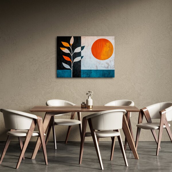 Obraz - Abstrakce rostliny a slunce (70x50 cm)