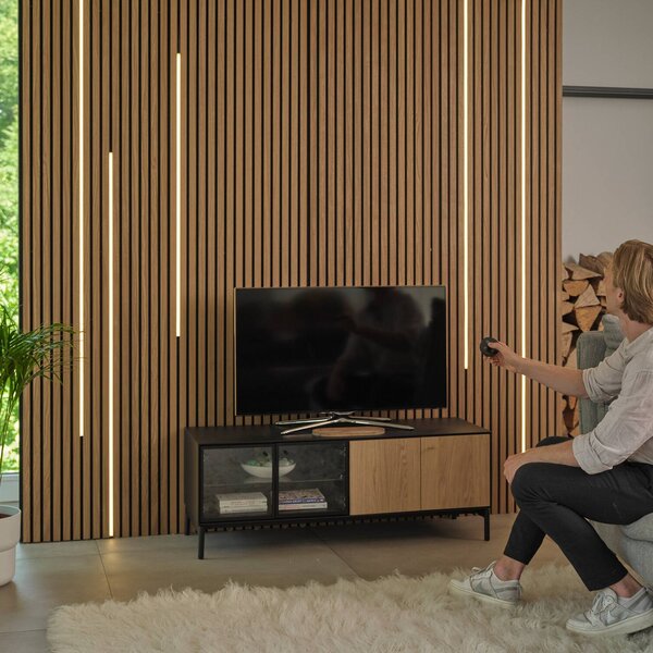 OSRAM LED pásek FLEX ACOUSTIC, prodloužení, 260 cm, 13 mm, stmívatelný, Černá, Obývací pokoj / jídelna, Plast, Moderní