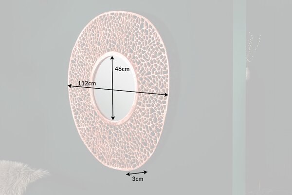 Nástěnné zrcadlo Lance L 112 cm měděné