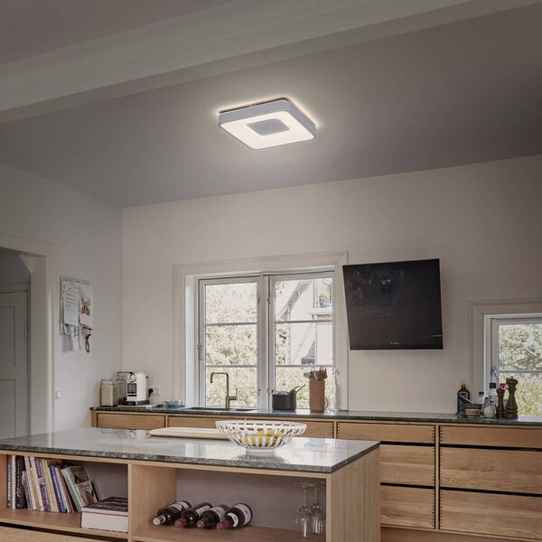 OSRAM LED stropní svítidlo ORBIS PIANA, bílé, 38 x cm, clickdim, stmívatelný, Bílá / opál, Obývací pokoj / jídelna, kov, Moderní
