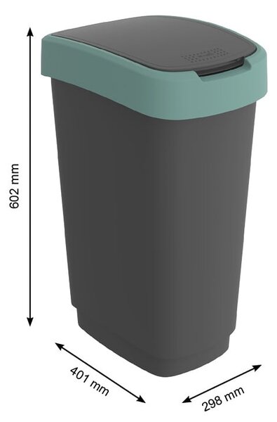 Odpadkový koš z recyklovaného plastu 50 l Twist - Rotho