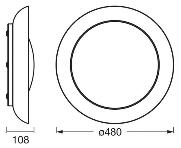 OSRAM LED stropní svítidlo ORBIS PLATE, růžové, Ø 48 cm, clickdim, stmívatelný, Fialová / růžová / barva růže, Obývací pokoj / jídelna, kov, Moderní