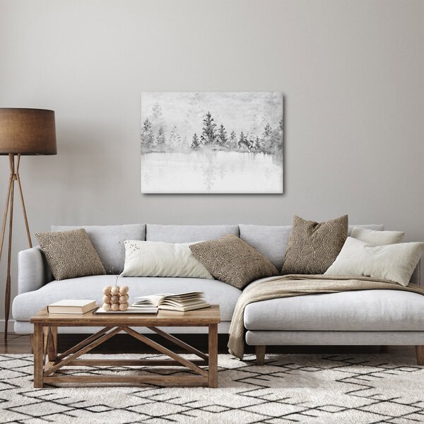 Obraz - Jeleni u jezera (70x50 cm)