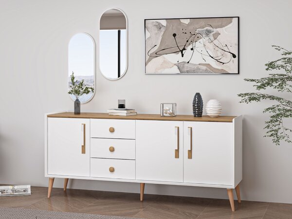 Komoda Mitriasso (bílá). Akce -24%