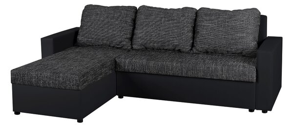 ROHOVÁ SEDAČKA, textil, kompozitní dřevo, černá P & B - Sedací soupravy, Online Only