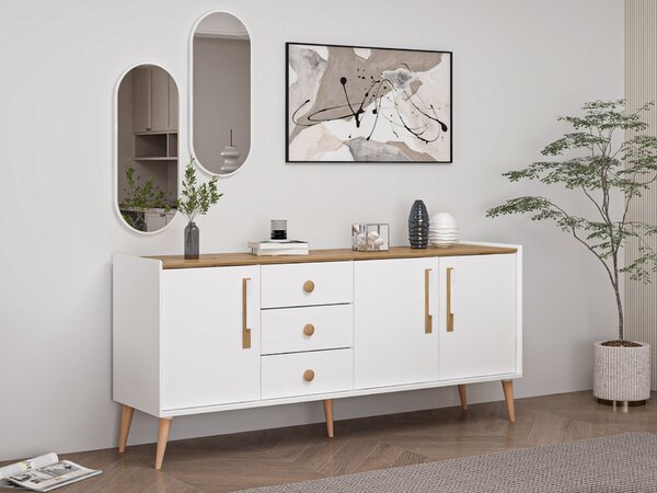Komoda Mitriasso (bílá). Akce -24%
