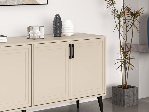 Komoda Primisioso (písková + černá). Akce -25%