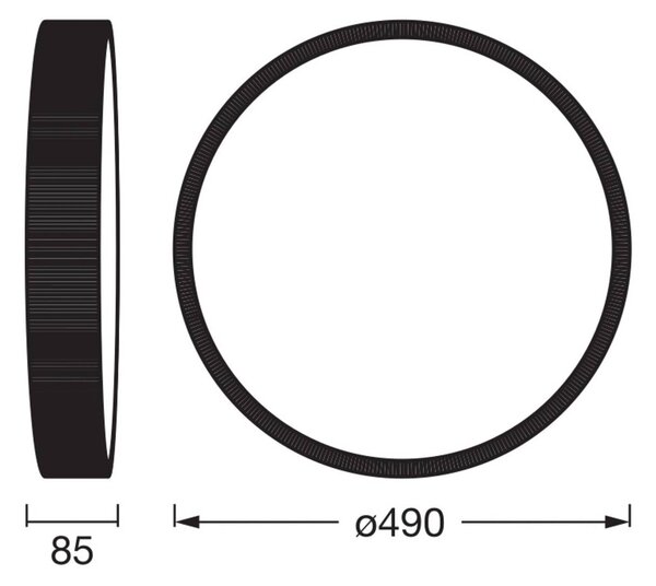 OSRAM LED stropní svítidlo ORBIS MATTEO, Ø 49 cm, oranžové, clickdim, stmívatelný, Žlutá / oranžová, Obývací pokoj / jídelna, kov, Moderní