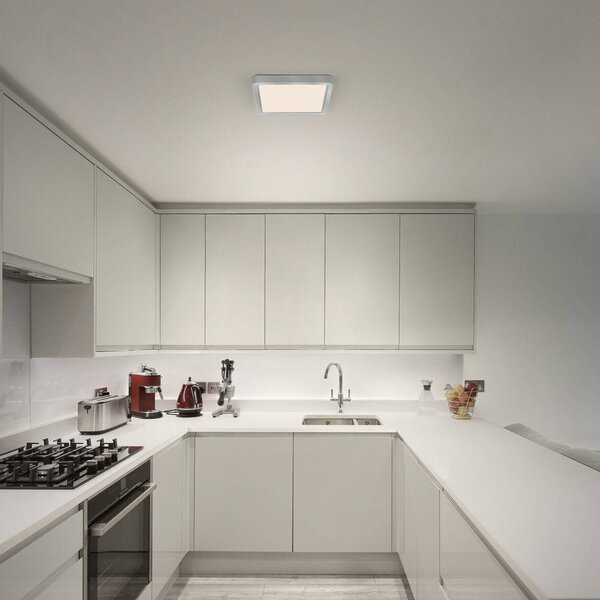 OSRAM LED stropní svítidlo ORBIS QUICKFIX 32 × cm, stříbrné, ClickDim, stmívatelný, Chrom / stříbro, Obývací pokoj / jídelna, kov, Moderní