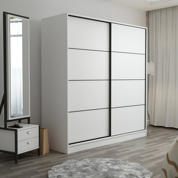 Šatní skříň Kalia 3156 (bílá). Akce -24%