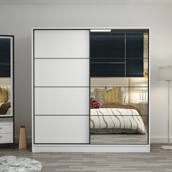 Šatní skříň Kalia 3157 (bílá). Akce -25%