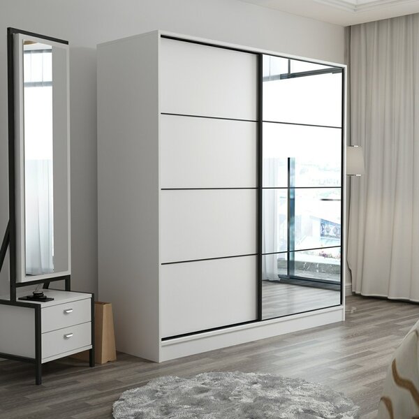 Šatní skříň Kalia 3157 (bílá). Akce -25%
