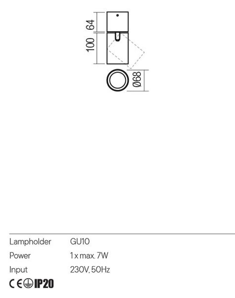 Redo Stropní svítidlo CORINTH, v.16,4cm Barva: Černá