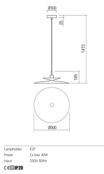 Redo Designové závěsné svítidlo GUNNAR, ø50cm Barva: Černá