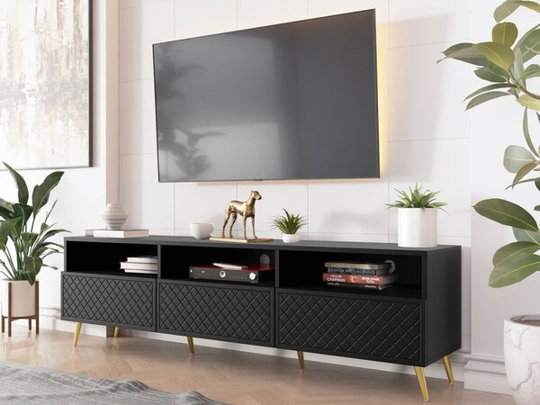 TV stolek/skříňka Borunti 3K, Barva dřeva: černá Mirjan24 5903211293962