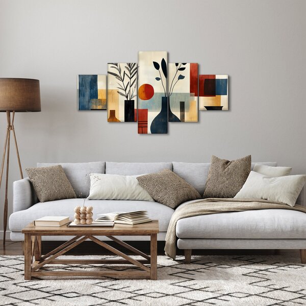 Obraz - Kubistické vázy (125x70 cm)