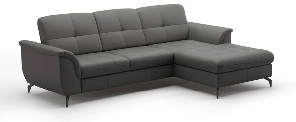 ROHOVÁ SEDAČKA, textil, kůže, antracitová Sit & More - Sedací soupravy, Online Only
